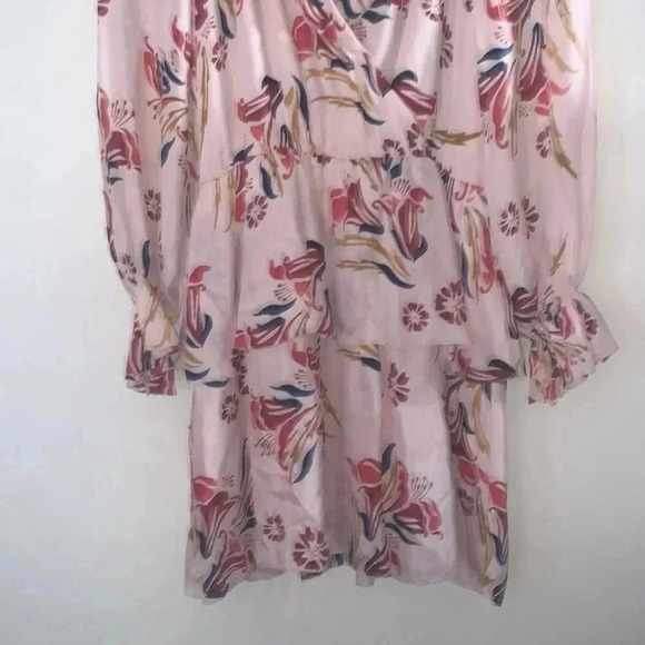 Joie PINK Nour Ruffle Neck Silk Dress Size Small - Picture 4 of 9